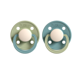 REBAEL natural rubber pacifiers Cloudy Pearly Snake / Rainy Pearly Dolphin size 0-6 months, 2 pcs per pack