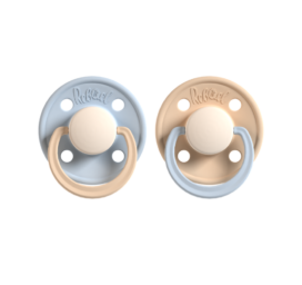 REBAEL natural rubber pacifiers Cold Pearly Lion / Dusty Pearly Elephant size 6+ months, 2 pcs per pack