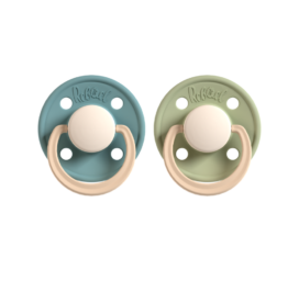 REBAEL natural rubber pacifiers Rainy Pearly Lion / Cloudy Pearly Lion size 6+ months, 2 pcs per package