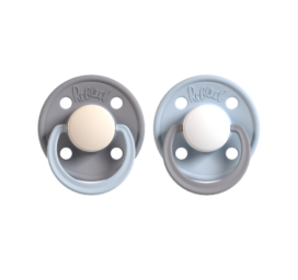 REBAEL natural rubber pacifiers Stormy Pearly Elephant / Cold White Pony size 0-6 months, pack of 2