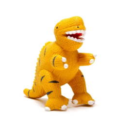 Best Years T-Rex natural rubber hole-free yellow teething toy/bath toy from 0+ months