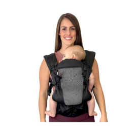 BBLÜV Chimparoo EvöAir ergonomic and breathable baby carrier with 8 carrying positions for year-round use, 3-30 kg, BLACK