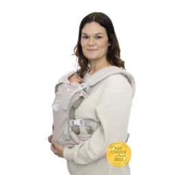 BBLÜV PopNgo ergonomic and compact baby carrier with multiple carrying positions BEIGE, 0-18 months