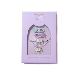 Rockahula Kids unicorn jewelry and hair clip set
