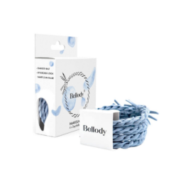 BELLODY braided hair ties Seychelles blue, 4 pcs