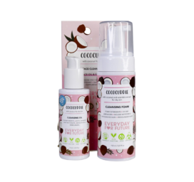 EVERYDAY FOR FUTURE nourishing, moisturizing, and soothing face cleansing foam and oil skincare set Cococuddle, 150 and 75 ml