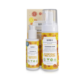 EVERYDAY FOR FUTURE skincare set with Vitamin C cleansing foam and oil for dull complexion Super C, 150 and 75 ml