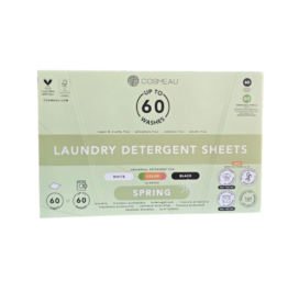 COSMEAU biodegradable laundry detergent strips Spring, 60 uses