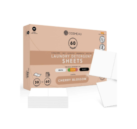 COSMEAU biodegradable laundry strips for washing clothes Cherry Blossom, 60 uses