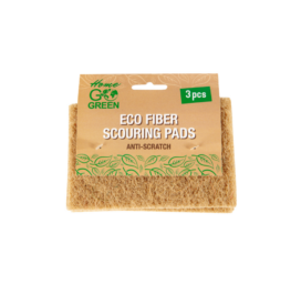 GO GREEN biodegradable scouring pads, 3 pcs