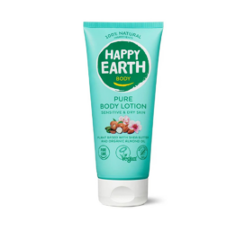 Happy Earth 100% natural soothing body lotion for dry and rough skin, 200ML