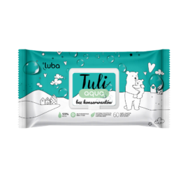 PERMIT Fire AQUA biodegradable and compostable plastic-free wet wipes with soothing lavender extract, 60 pcs