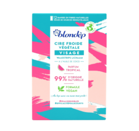 BLONDEPIL Cold Wax strips with coconut oil for facial depilation with a tropical scent, 12 pcs