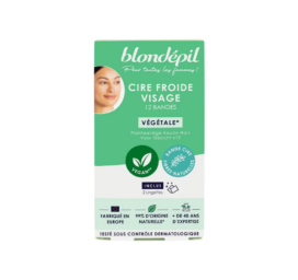 BLONDEPIL natural cold wax facial depilatory strips, 12 pcs