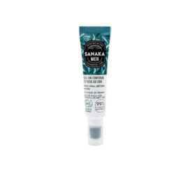 SANAKA MEN Organic Roll-on Eye Cream for Men with Caffeine, CBD, and Hemp Oil, 15 ml