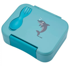 CARL OSCAR BPA-free blue lunch box with dolphin