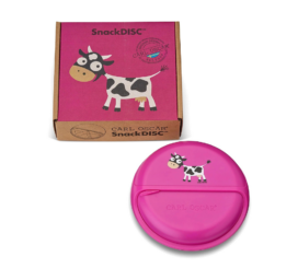 CARL OSCAR chemical-free five-compartment portable snack plate, with COW motif