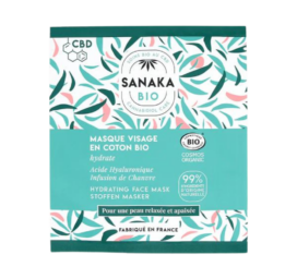 SANAKA organic moisturizing sheet mask with hyaluronic acid and hemp oil