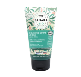 SANAKA organic body scrub with shea butter, CBD, and hemp oil, 150 ml