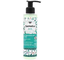 SANAKA organic cleansing milk with aloe vera, CBD and hemp oil, 150 ml