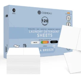 COSMEAU biodegradable laundry strips for washing clothes SEA BREEZE, 120 uses