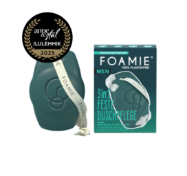 FOAMIE 3in1 body, hair, and face soap for men with Babassu and eucalyptus oil Back to the roots, 80 g