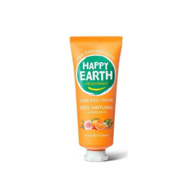 HAPPY EARTH 100% natural cream deodorant with zinc, rose, and bitter orange, 40ml