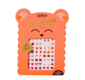 OMY stick-on earrings for children KAWAII, 104 pcs