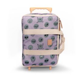 JOJO FACTORY children's wheeled suitcase, with PURPLE MONSTERS