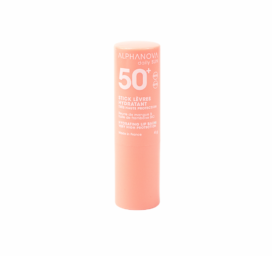 ALPHANOVA Daily Sun SPF50+ moisturizing lip balm with mango butter and raspberry oil with monoi fragrance, 4 g