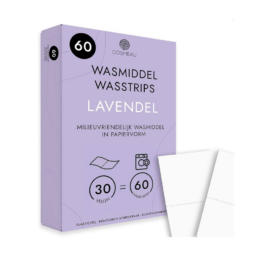 COSMEAU biodegradable laundry detergent strips for clothes washing Lavender, 60 uses