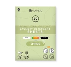 COSMEAU biodegradable laundry strips for washing clothes Spring, 20 uses