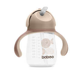 Baboo® drinking bottle with silicone straw Cacao, 260ml