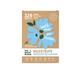THE GOOD BRAND biodegradable Laundry Strips 32 washes, fragrance-free