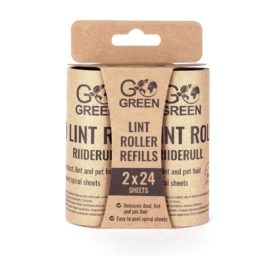GO GREEN Lint Roller Replacement Heads, 2x24 sheets