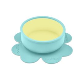 Baboo® strong suction silicone bowl, Lagoon Fiesta