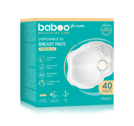BABOO PREMIUM nursing pads for breastfeeding, 40 pcs