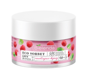 BIELENDA ECO SORBET moisturizing and soothing face cream with raspberry extract and hyaluronic acid, 50ml