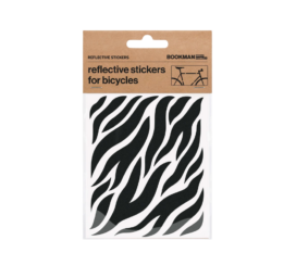 Bookman Reflective Stickers for bicycle, helmet or stroller, Zebra pattern, Black