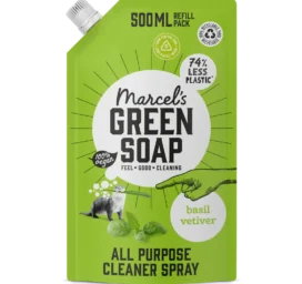 MARCELS GREEN SOAP basil and lemongrass all-purpose cleaner, REFILL PACK 500 ml