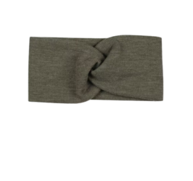 DILLING Organic Merino Wool Headband DARK GREEN MELANGE, size S