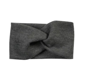 DILLING Children's organic Merino wool headband DARK GREY MELANGE, onesize