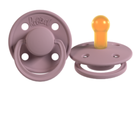 REBAEL natural rubber pacifier Plum 0-6 months, 1pc