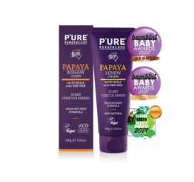 P’URE Papayacare Renew cream with Gotu Kola skin regenerative cream for stretch marks, 100ml