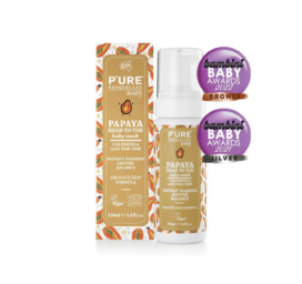 P’URE Papayacare Baby Head to Toe wash foam with soothing papaya, calendula, and chamomile, 150ml
