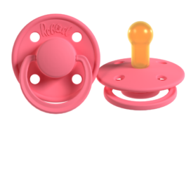 REBAEL natural rubber pacifier Salmon 0-6 months, 1pc