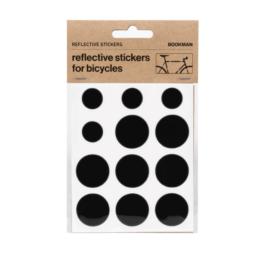 Bookman Reflective Stickers for bike, helmet or stroller, Black