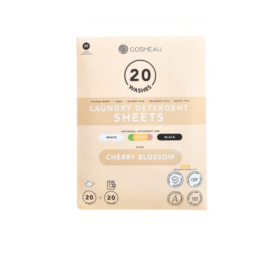 COSMEAU biodegradable laundry strips for clothes washing Cherry Blossom, 20 uses