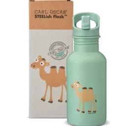 CARL OSCAR STEELish stainless steel cold and heat resistant drinking bottle Green Camel, 0.5L