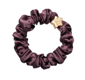 BYELOISE silk hair tie/bracelet with gold star, MULBERRY